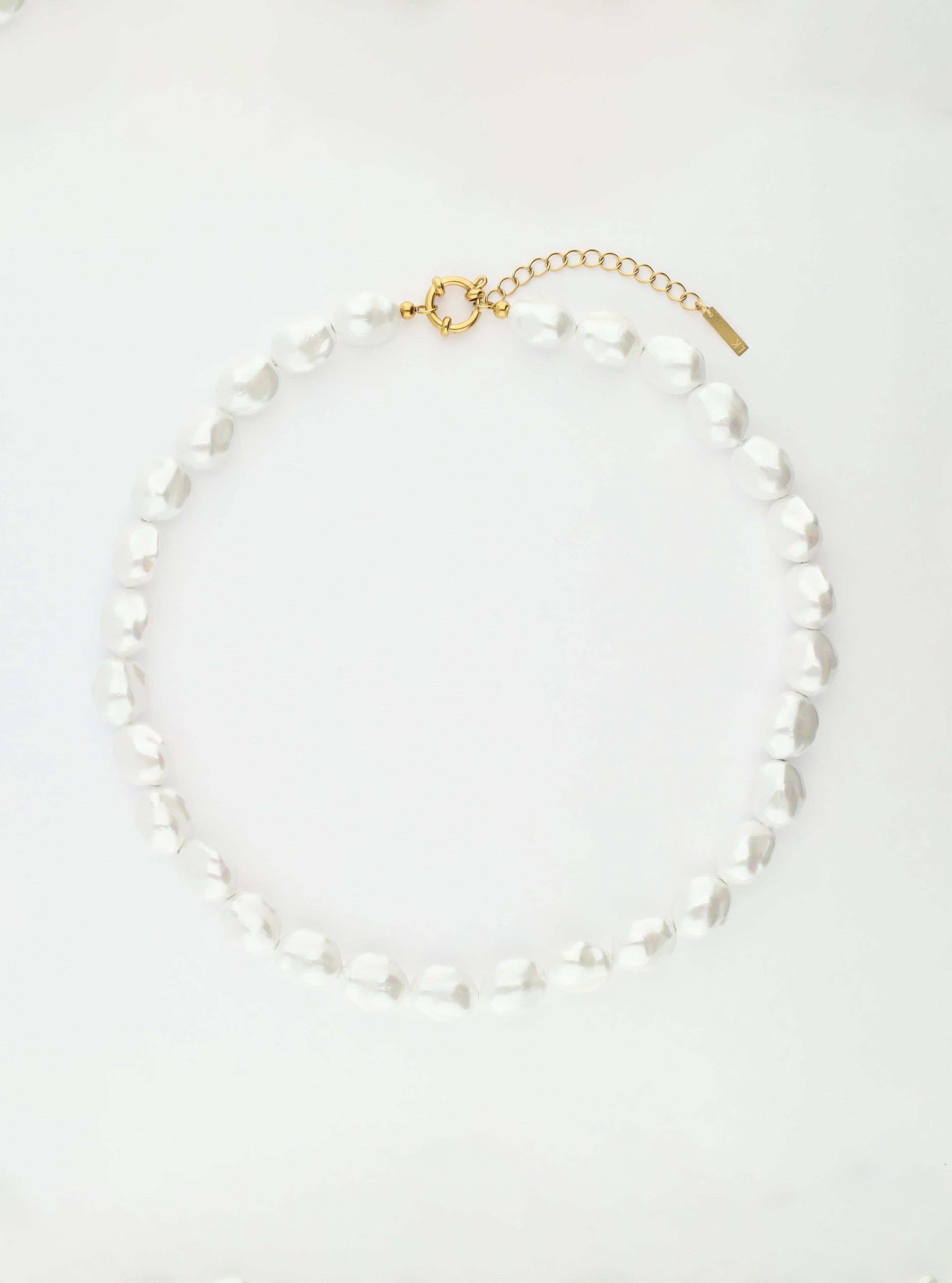 Ketting met grote imitatieparels