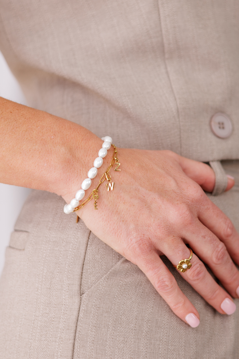Armband met imitatieparels