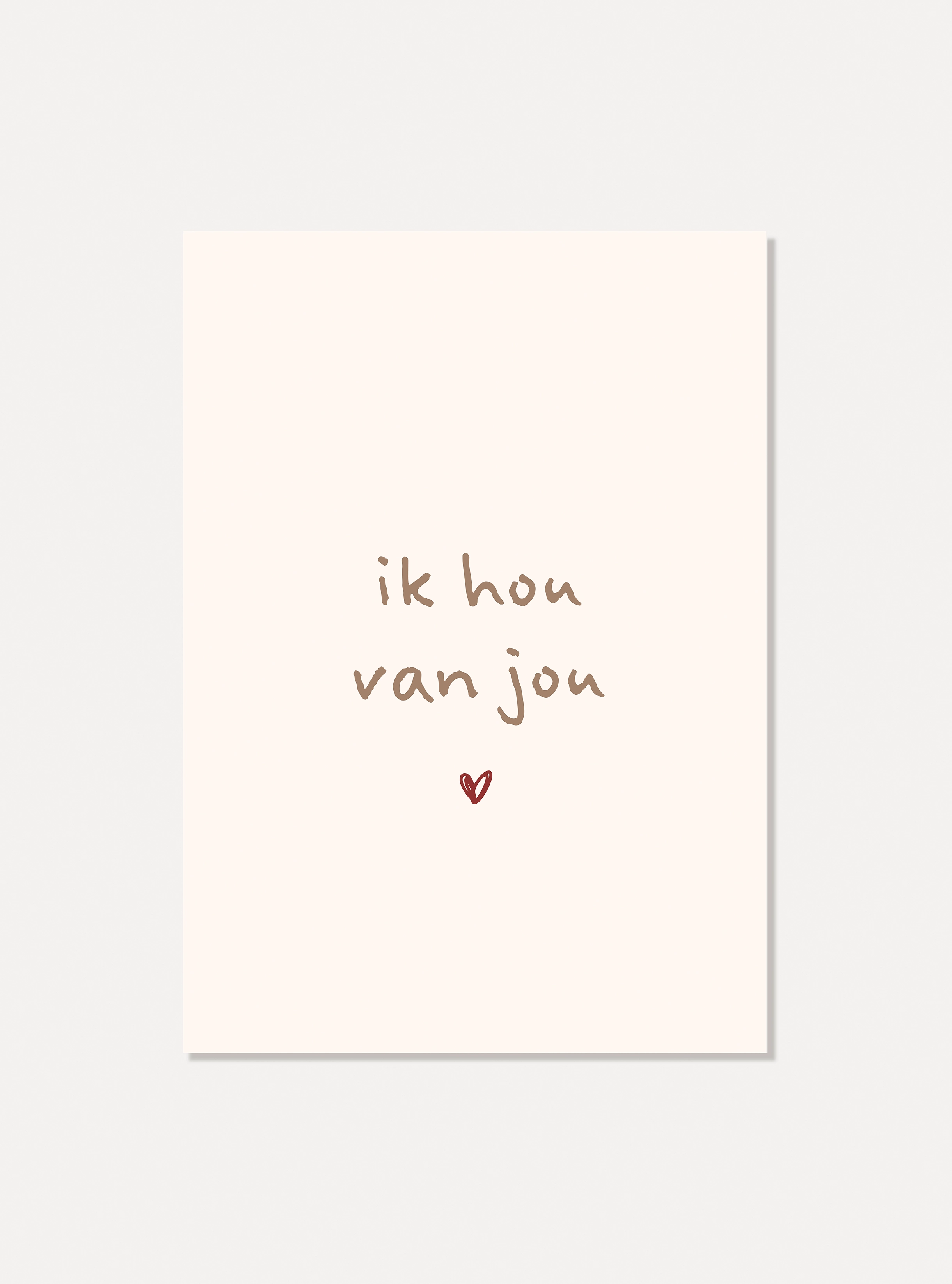 Kaart "Ik hou van jou"