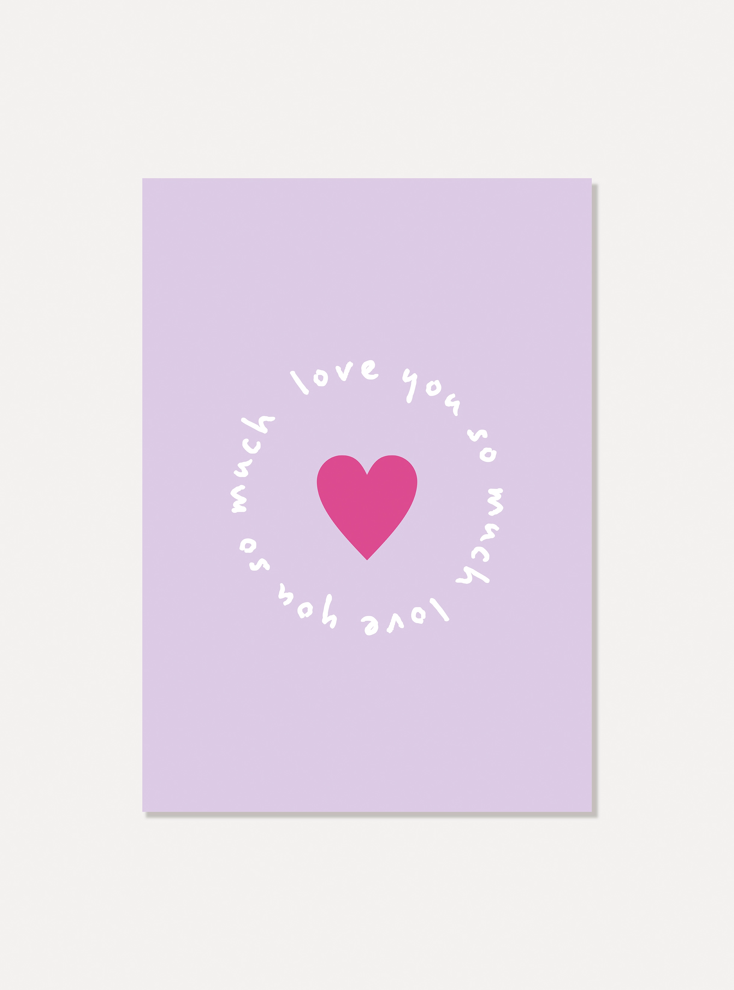 Kaart "Love you so much"