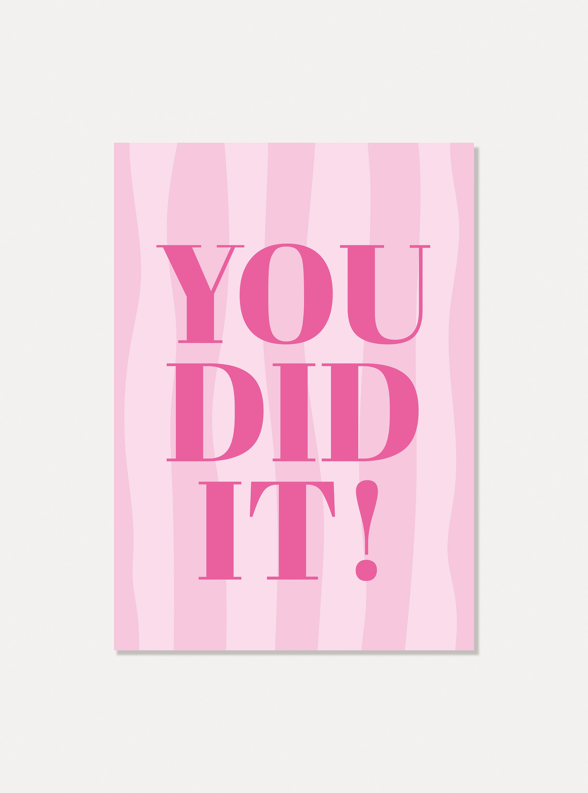 Kaart "You did it"